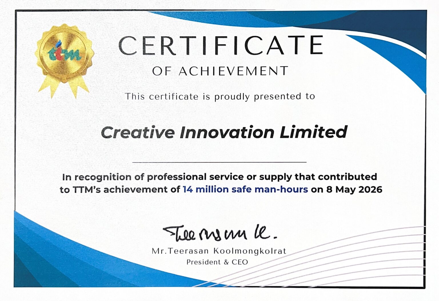 CERTIFICATE1 page 0001 CIL | Creative Innovation Ltd. | Safety And Personal Protective Solutions
